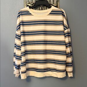 Striped Blue and Cream Sweatshirt